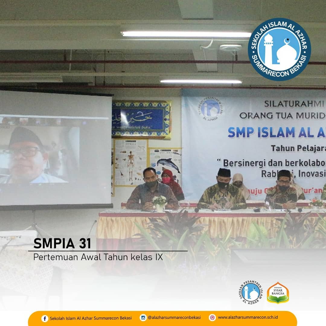 Pertemuan Virtual Awal Tahun Kelas IX SMPIA 31