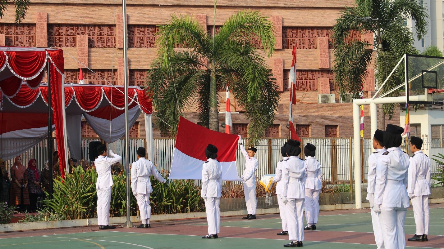 Upacara Pengibaran Bendera Merah Putih Kemerdekaan Republik Indonesia yang ke 73th