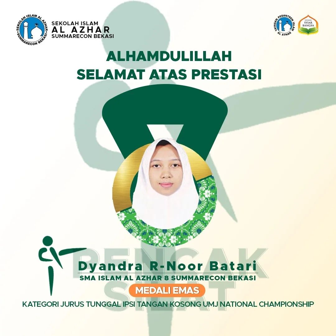 SMA Islam Al Azhar 8 Summarecon Bekasi meraih Medali UMJ National Championship (Universitas Muhammadiyah Jakarta)