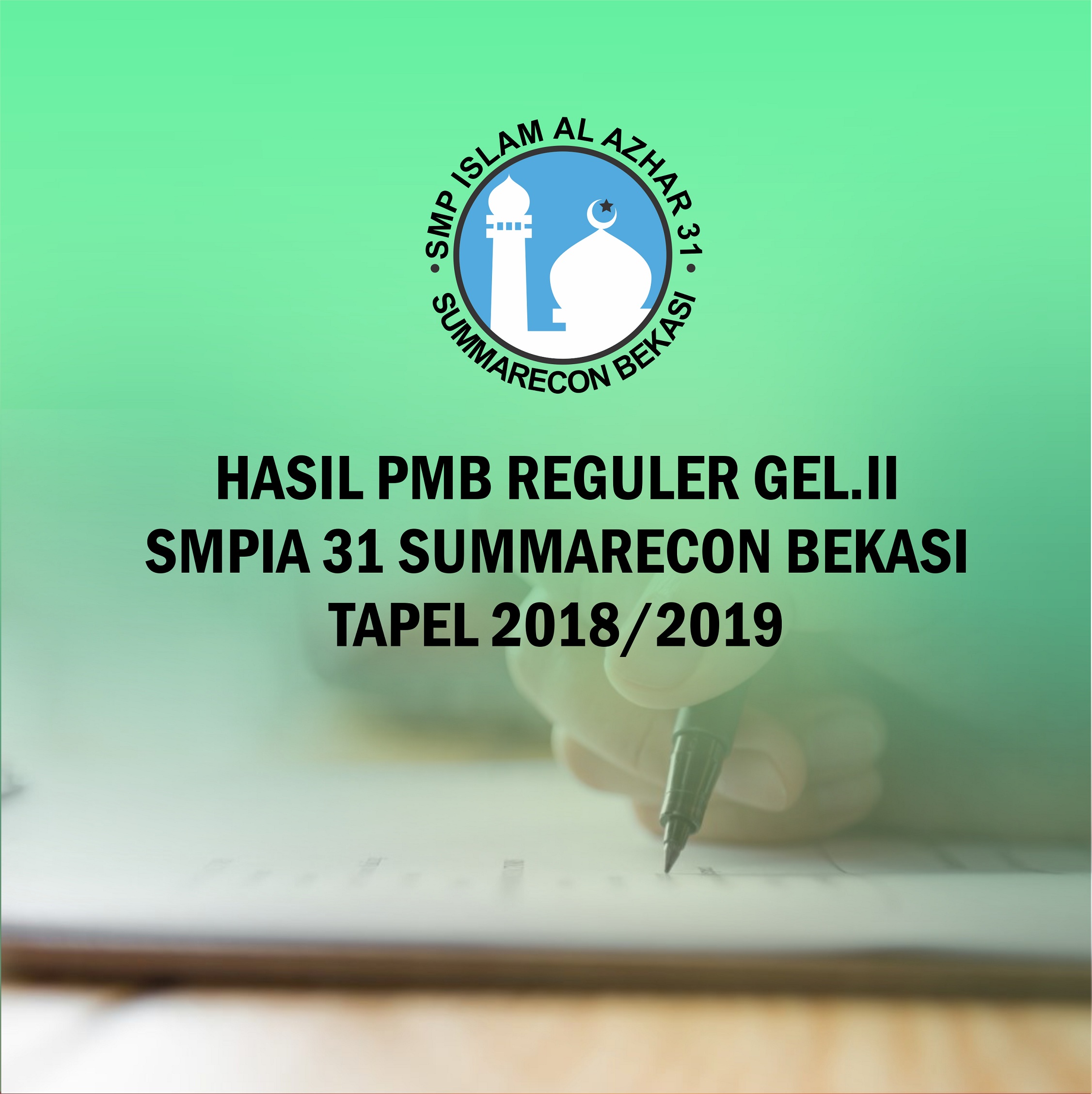 Hasil PMB Reguler Gel. II Tapel 2018-2019