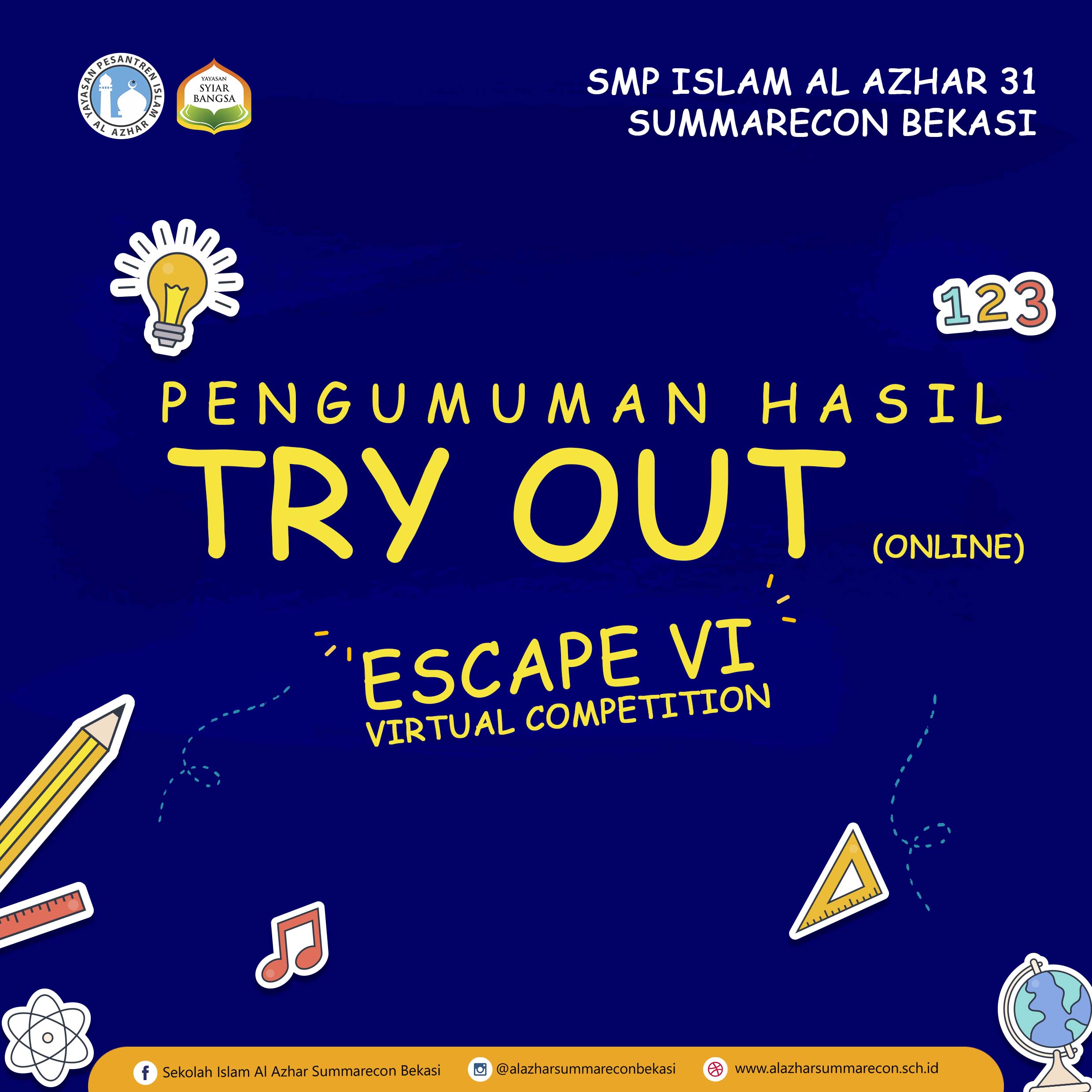 Pengumuman Hasil Try Out (Online) - ESCAPE VI