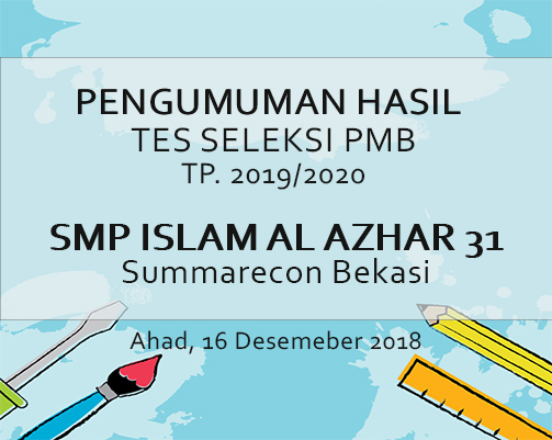 Pengumunan Hasil Test Seleksi Penerimaan Murid Baru Gelombang I Tp. 2019-2020