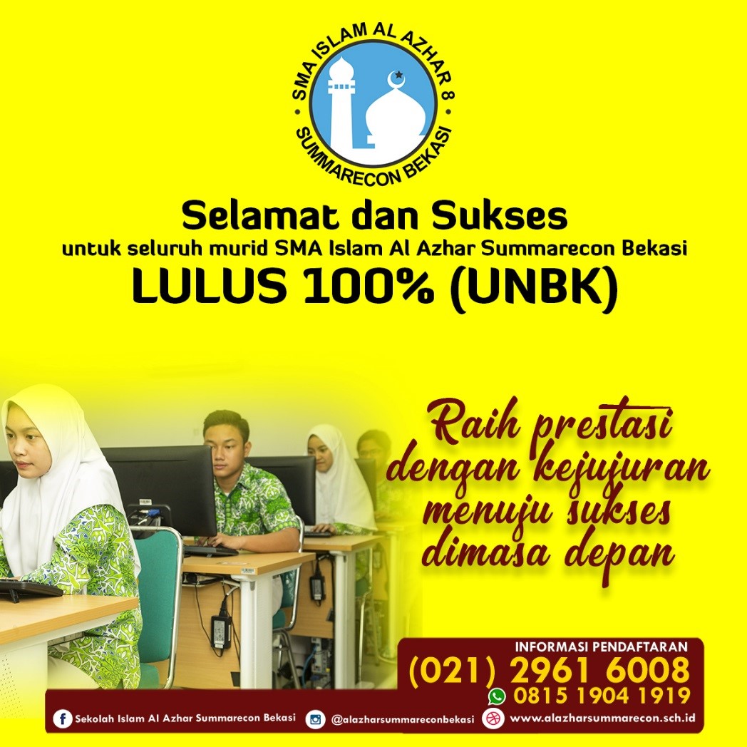 SMAIA 8 SUMMARECON BEKASI LULUS 100%